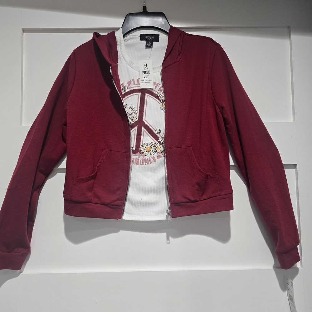 Kids Maroon Hoodie by In Girl